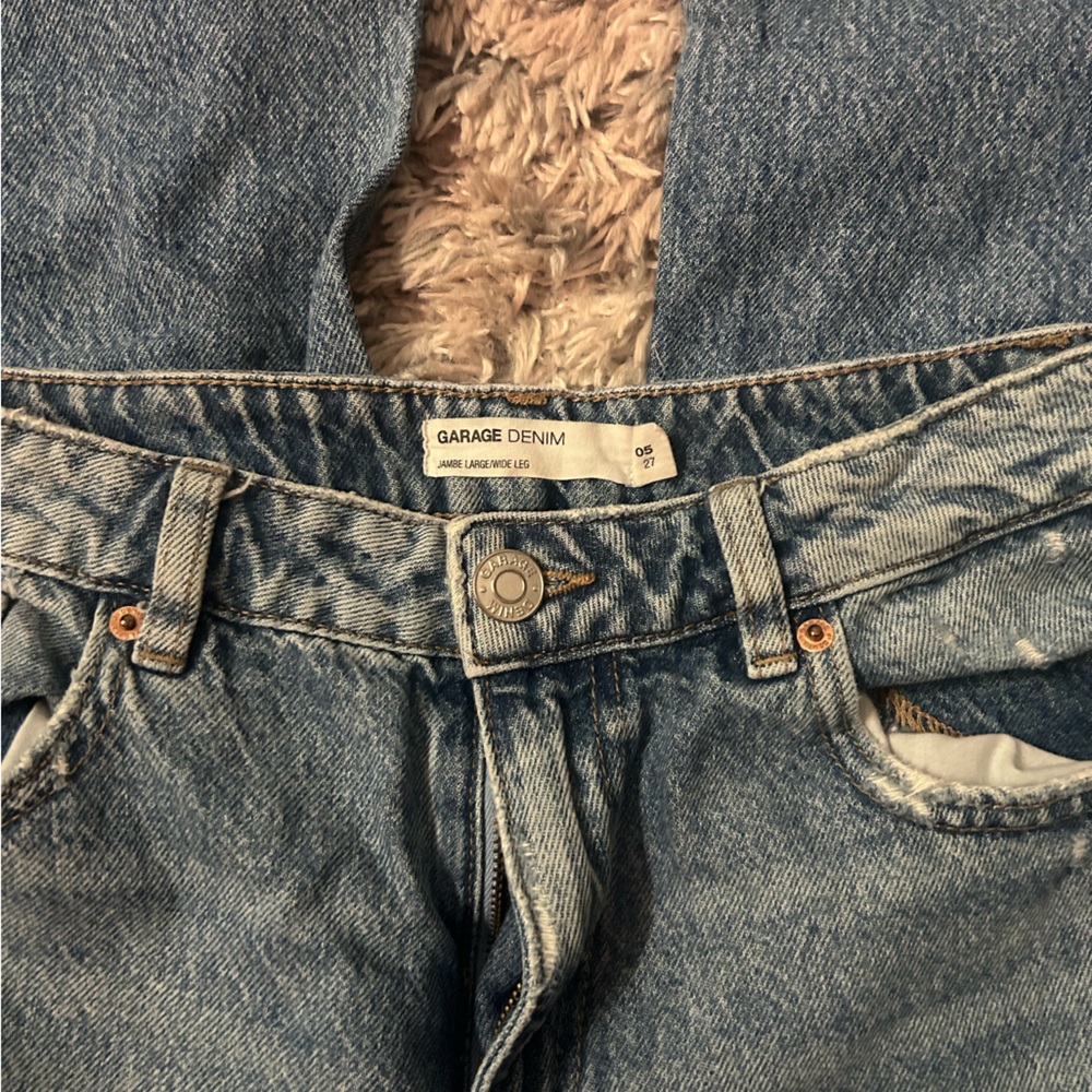 Garage Blue Denim Wide Leg Jeans